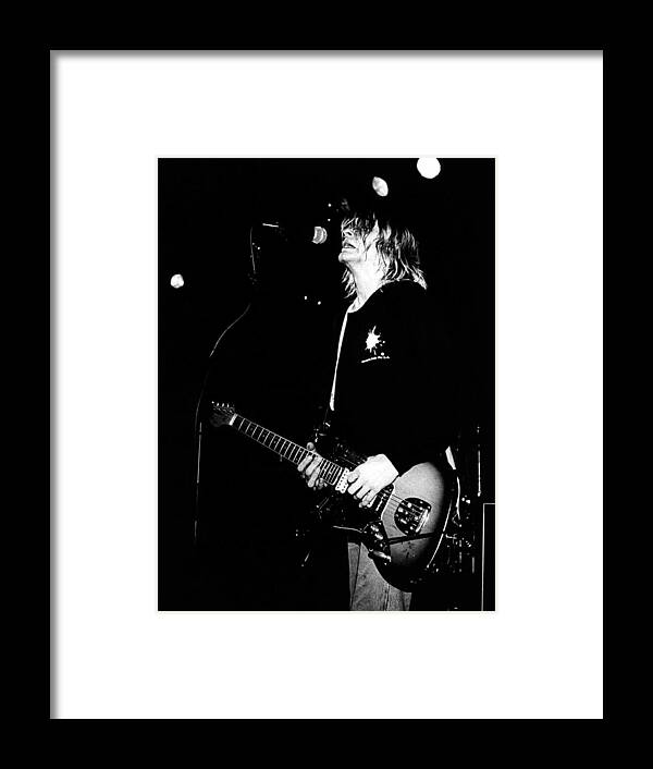 Kurt Cobain Framed Print featuring the photograph Photo Of Kurt Cobain And Nirvana by Paul Bergen