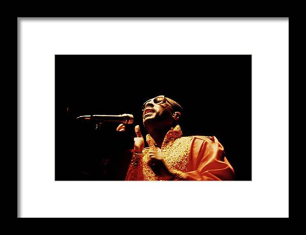 Stevie Wonder Framed Print featuring the photograph Photo Of Stevie Wonder by Pete Cronin