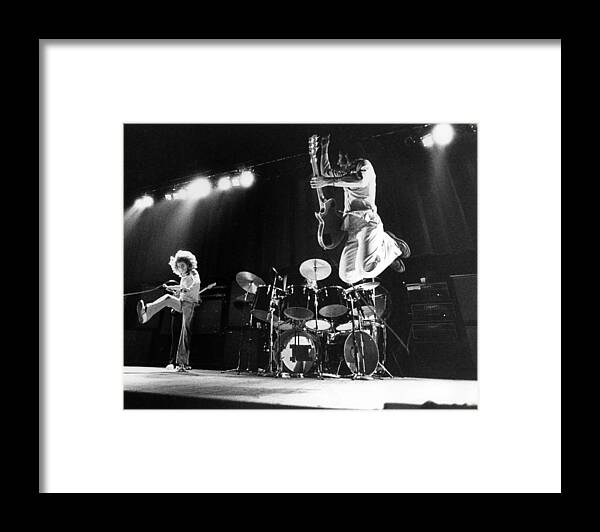 Music Framed Print featuring the photograph Photo Of Who And Roger Daltrey And Pete by David Redfern