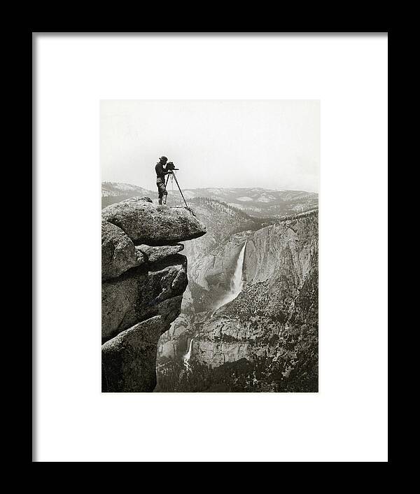 People Framed Print featuring the photograph Photographer In Yosemite Valley by Bettmann