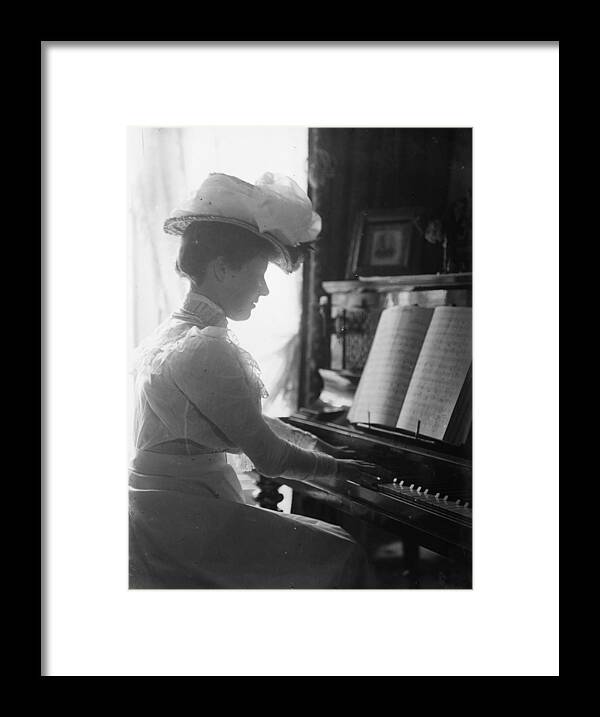 Piano Framed Print featuring the photograph Pianist With Hat by F. J. Mortimer