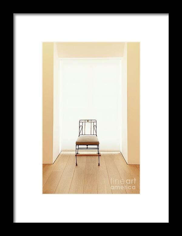 France Framed Print featuring the photograph Picasso's Museum Chair by Craig J Satterlee