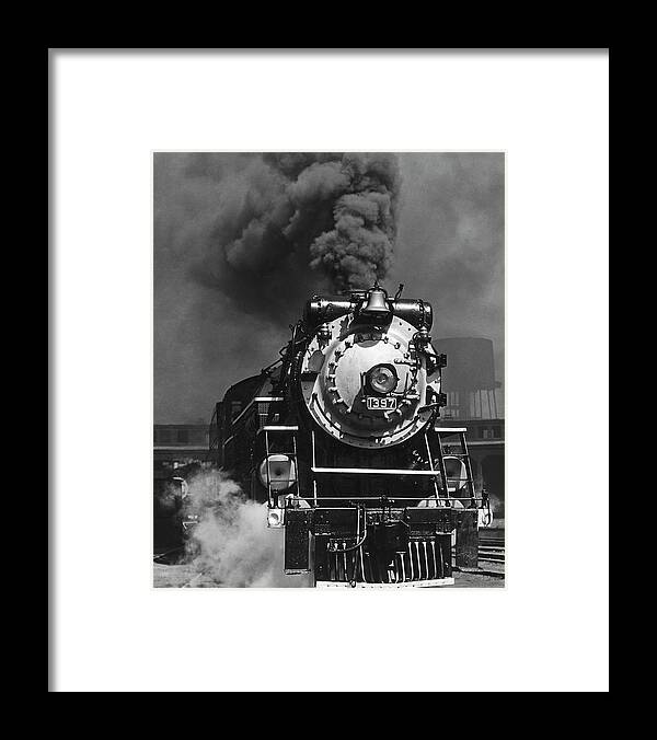 Vertical Framed Print featuring the photograph Piedmont Limited Train by Horace Bristol