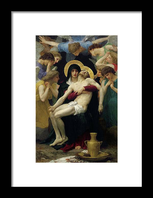 Bouguereau Pieta Framed Print featuring the painting Pieta, 1876 by William-Adolphe Bouguereau