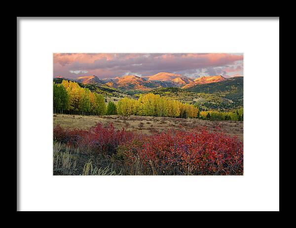 Pikes Peak Framed Print featuring the photograph Pikes Peak - Autumn by Aaron Spong