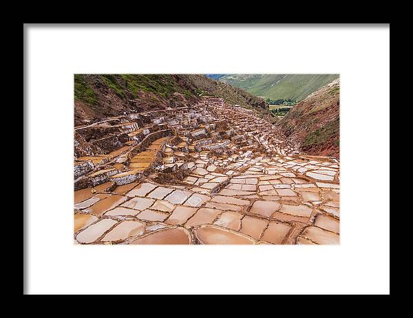 Cusco Framed Print featuring the photograph Piletas De Sal En Cusco, Peru by Cavan Images