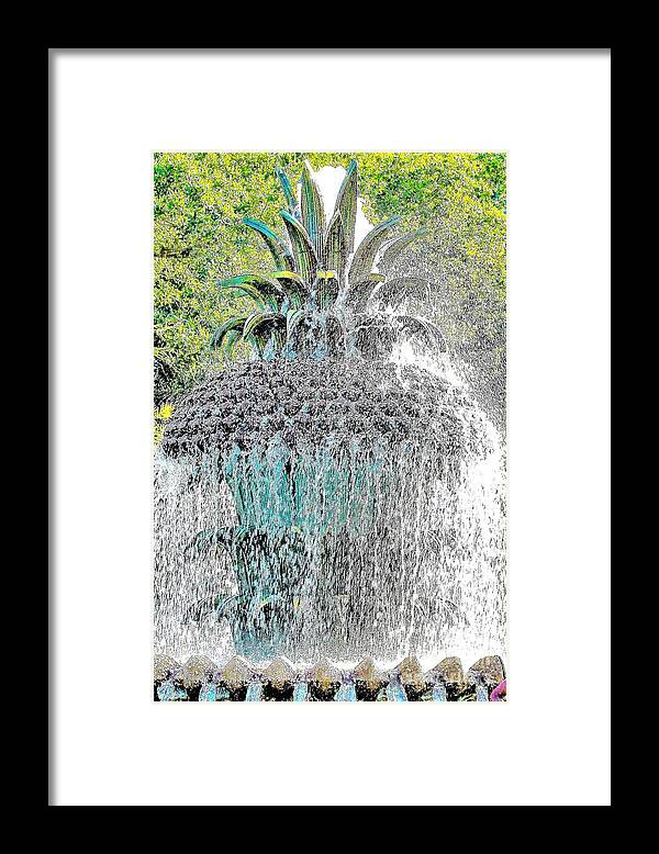 Pineapple Framed Print featuring the photograph Pineapple Fountain by Merle Grenz