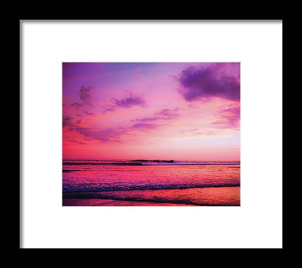 Ocean Framed Print featuring the photograph Wind n Sea Pink Seas by JoAnn Silva