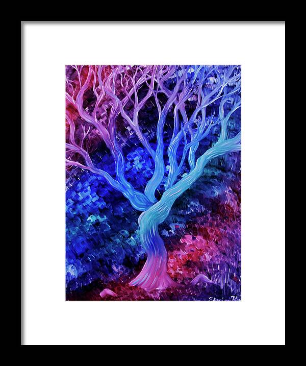 Pink Tree Framed Print featuring the painting Pink Tree by Stephanie Analah