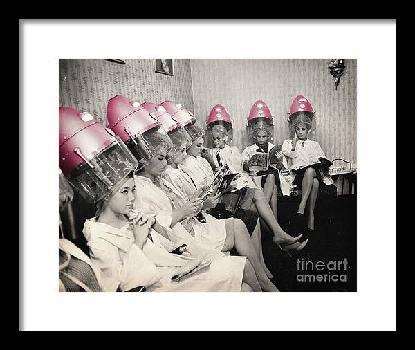 Pink Vintage Hair Dryers by Mindy Sommers