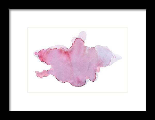 Watercolor Painting Framed Print featuring the digital art Pink Watercolor Paint Texture by 4khz