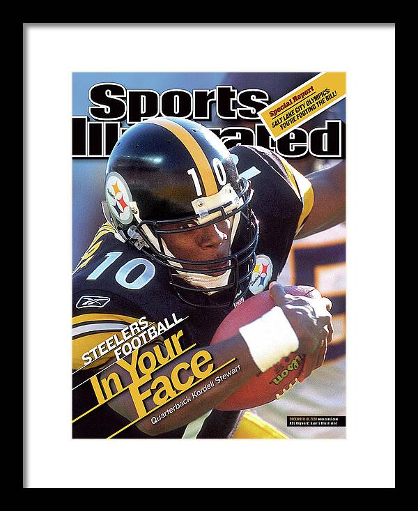 Magazine Cover Framed Print featuring the photograph Pittsburgh Steelers Qb Kordell Stewart Sports Illustrated Cover by Sports Illustrated