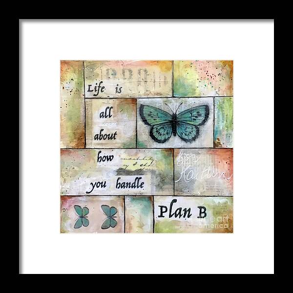 Butterfly Art Framed Print featuring the painting Butterfly Wall Art by Diane Fujimoto