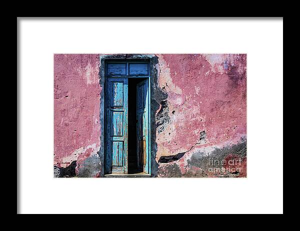 Door Framed Print featuring the photograph Please come in... by Lyl Dil Creations