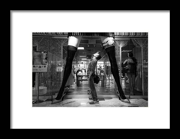 Humour Framed Print featuring the photograph Point Of View by Marcel Rebro