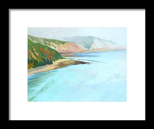 Landscape Framed Print featuring the painting Point Reyes Dunes, California by Catherine Twomey