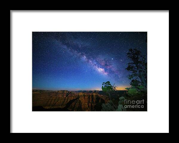 America Framed Print featuring the photograph Point Sublime Milky Way by Inge Johnsson