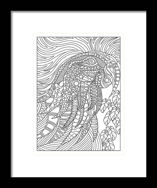 Polly Parrot Framed Print featuring the drawing Polly Parrot by Kathy G. Ahrens