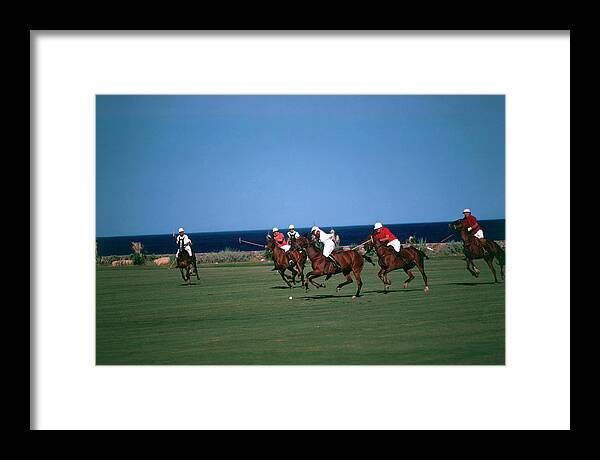 People Framed Print featuring the photograph Polo By The Sea by Slim Aarons