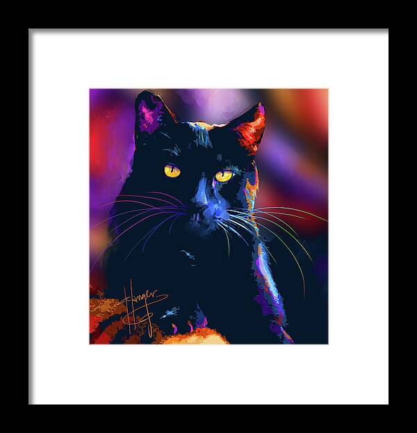 Bubby Framed Print featuring the painting pOpCat Bubby by DC Langer