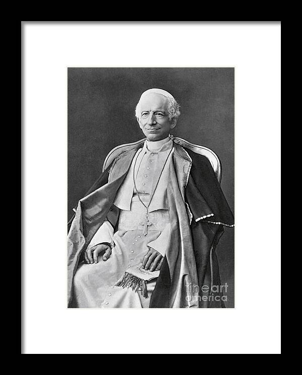 People Framed Print featuring the photograph Pope Leo Xiii by Bettmann
