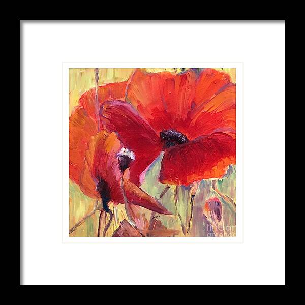 Poppy Painting Framed Print featuring the painting Poppy #1 by B Rossitto