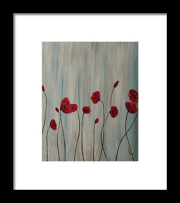 Poppy's Framed Print featuring the painting Poppy Dreams by Berlynn