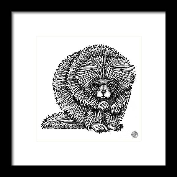 Animal Portrait Framed Print featuring the drawing Porcupine by Amy E Fraser