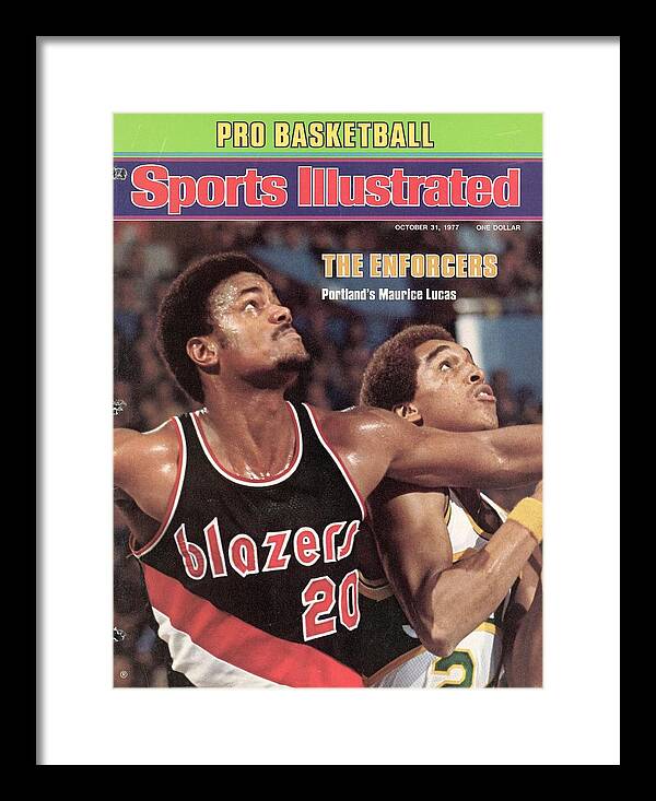Nba Pro Basketball Framed Print featuring the photograph Porland Trail Blazers Maurice Lucas Sports Illustrated Cover by Sports Illustrated
