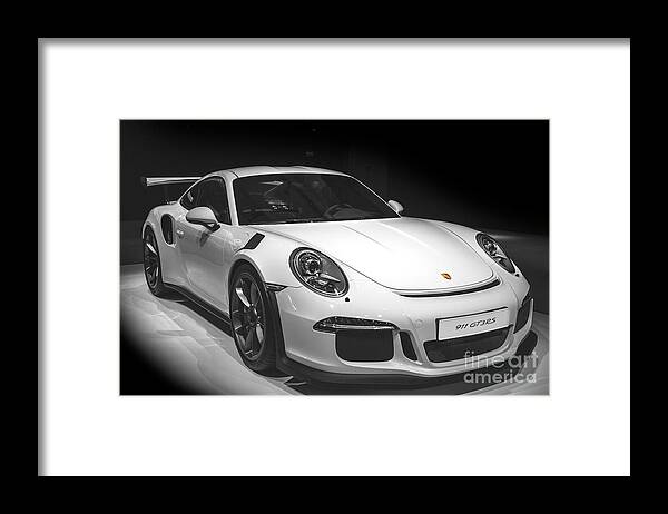 Porsche Logo Framed Print featuring the photograph Porsche 911 GT3RS by Stefano Senise