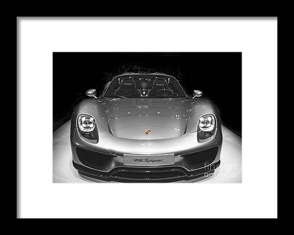 Porsche 918 Framed Print featuring the photograph Porsche 918 Spyder by Stefano Senise