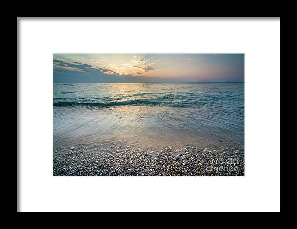 Michigan Framed Print featuring the photograph Port Oneida Beach Sunset by Twenty Two North Photography