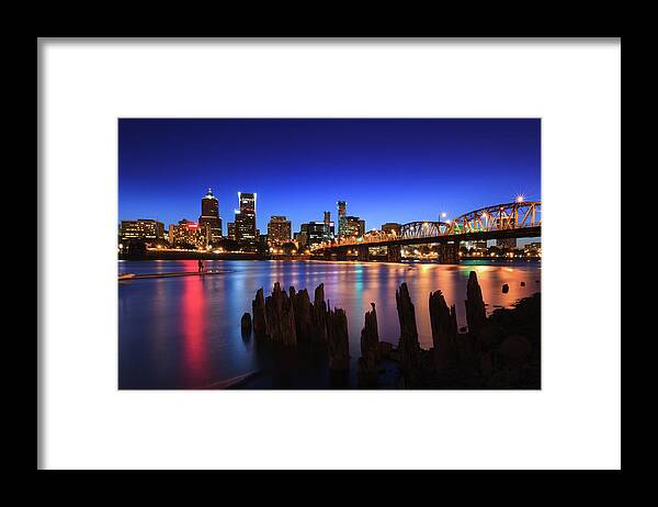 Built Structure Framed Print featuring the photograph Portland Is For Lovers by Ropelato Photography; Earthscapes