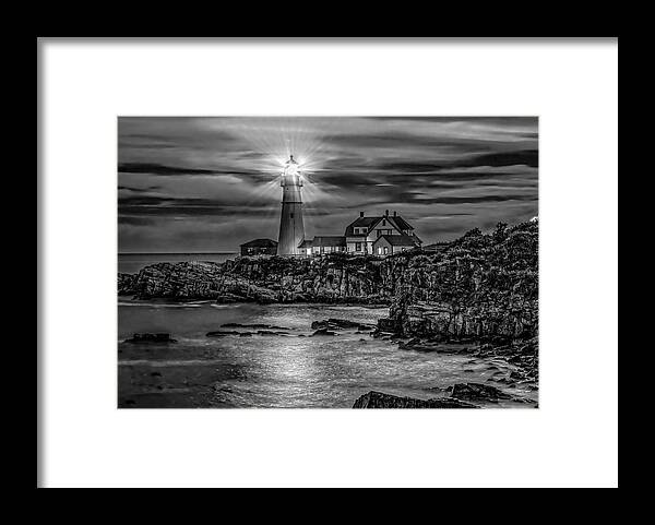 Lighthouse Framed Print featuring the photograph Portland Lighthouse 7363 by Donald Brown