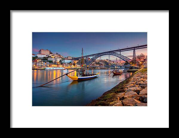 Landscape Framed Print featuring the photograph Porto, Portugal. Cityscape Image by Rudi1976