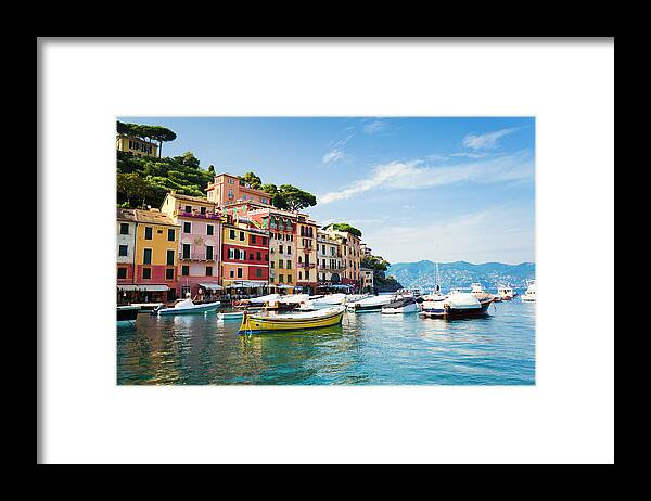 Water's Edge Framed Print featuring the photograph Portofino, Liguria, Italy by Brzozowska