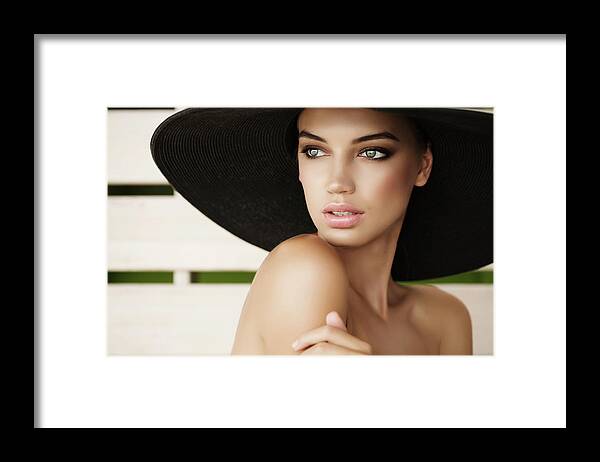 Cool Attitude Framed Print featuring the photograph Portrait Of A Fresh And Lovely Woman by Coffeeandmilk