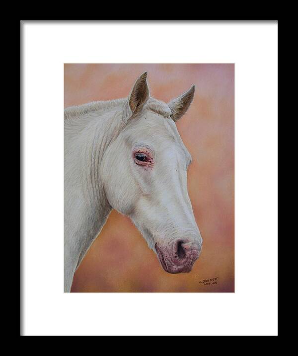Portrait Of A Horse Framed Print featuring the painting Portrait Of A Horse by Steve Crockett