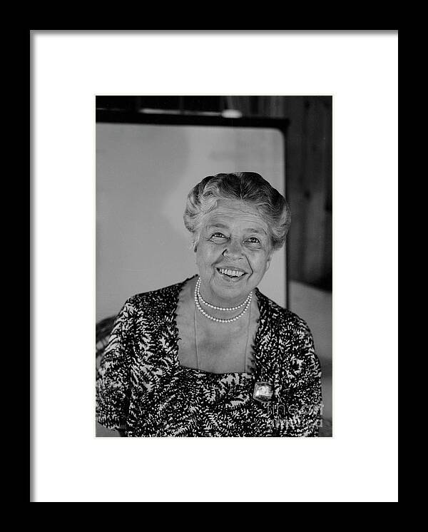 People Framed Print featuring the photograph Portrait Of Anna Eleanor Roosevelt by Bettmann