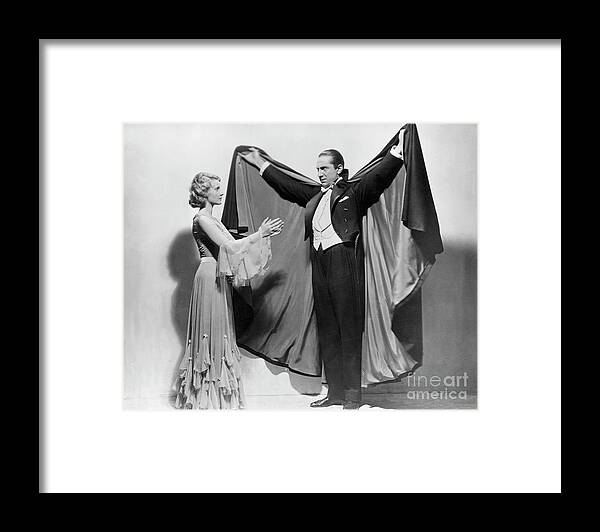 People Framed Print featuring the photograph Portrait Of Bela Lugosi As Dracula by Bettmann