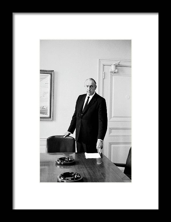Table Framed Print featuring the photograph Portrait Of David Packard by Alfred Eisenstaedt