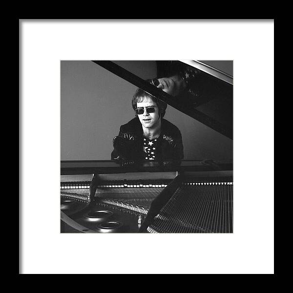 People Framed Print featuring the photograph Portrait Of Elton John by Jack Robinson