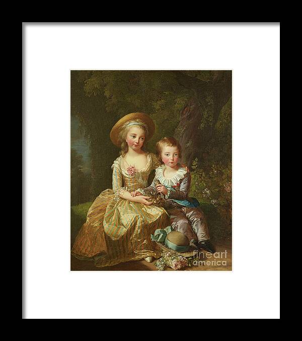 Oil Painting Framed Print featuring the drawing Portrait Of Madame Royale by Heritage Images