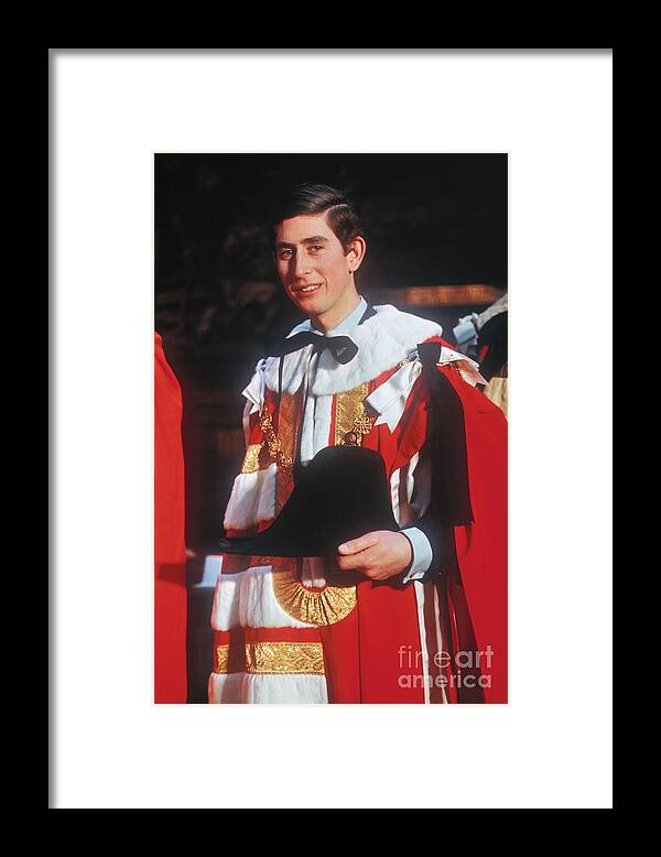 People Framed Print featuring the photograph Portrait Of Prince Charles by Bettmann