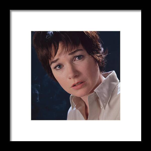 Vertical Framed Print featuring the photograph Portrait Of Shirley MacLaine by Allan Grant
