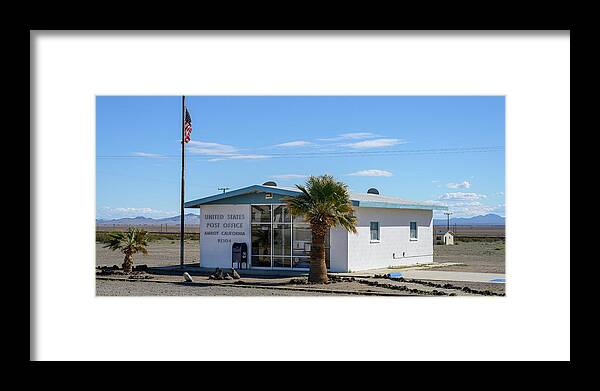 Post Office Framed Print featuring the photograph Post Office, Amboy, CA by Andy Romanoff