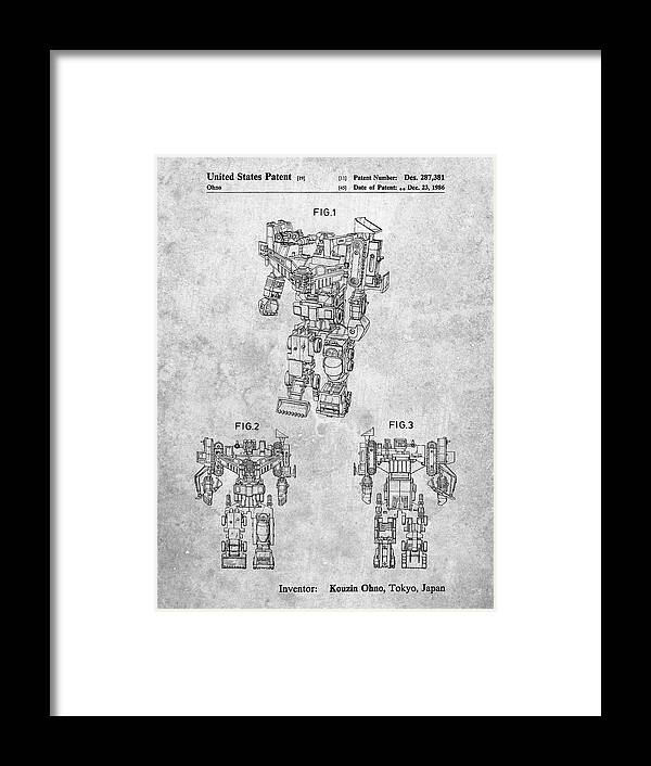 Energize Skalk opkald Pp780-slate Devastator Transformer Patent Poster Framed Print by Cole  Borders - Fine Art America