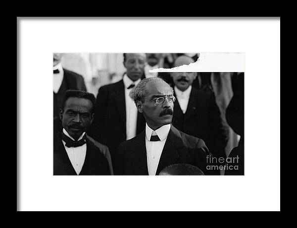 Crowd Of People Framed Print featuring the photograph President Borno In Crowd by Bettmann