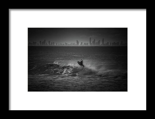Epic Surfing Moment Framed Print featuring the photograph Pretty Fly by Az Jackson