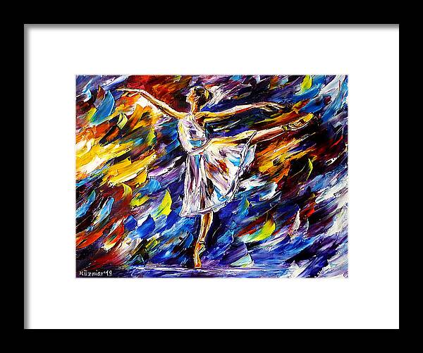 Ballet Dancer Framed Print featuring the painting Prima Ballerina by Mirek Kuzniar